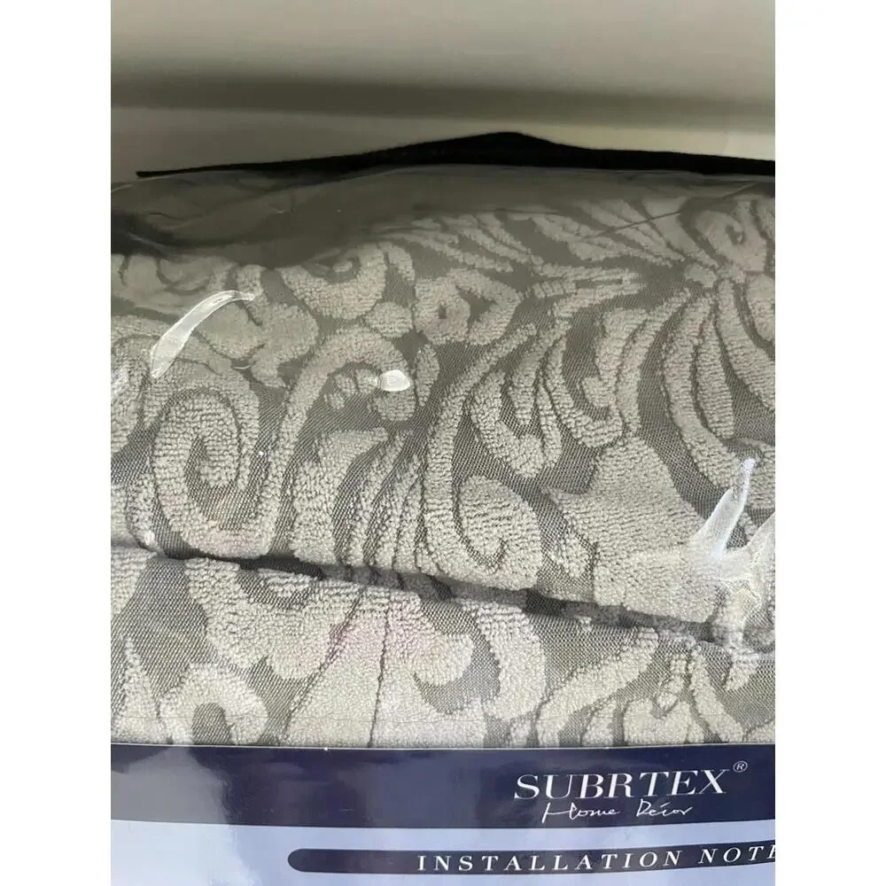 Subrtex Medium 3 PC Jacquard Sofa Slipcover‎ Light Smoky Gray